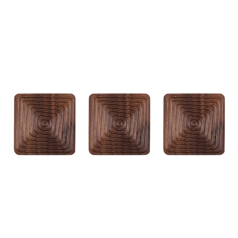 Houten Onderzetters - WoodCraft - Premium Walnoot - Unieke Vormen