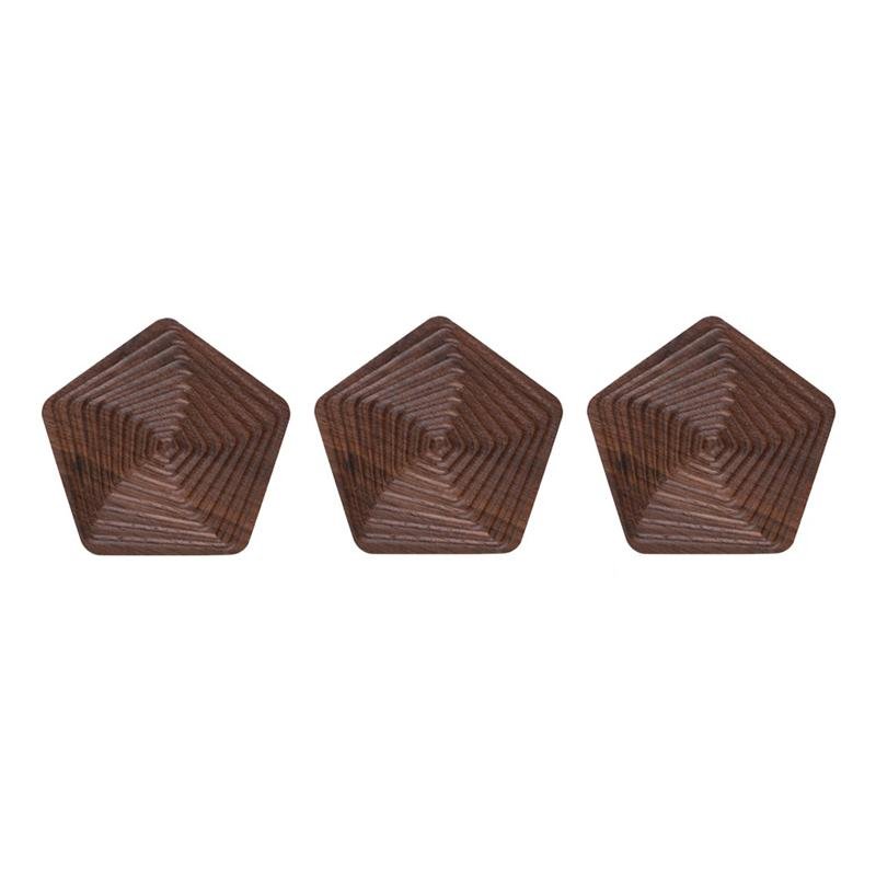 Houten Onderzetters - WoodCraft - Premium Walnoot - Unieke Vormen