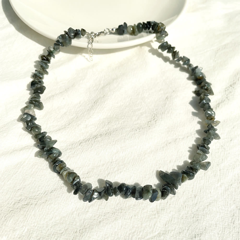 Kristallen Hanger Ketting - Virelle - Gepolijste Edelsteen Bedel - Elegante Dames Sieraden