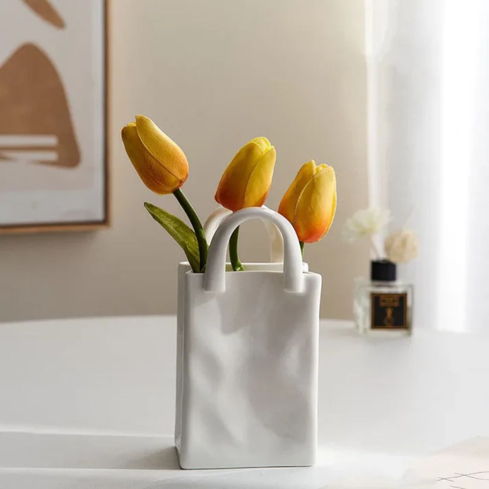 Keramische Vaas - HomeGlow - Tote-Style Design - Elegante Decor