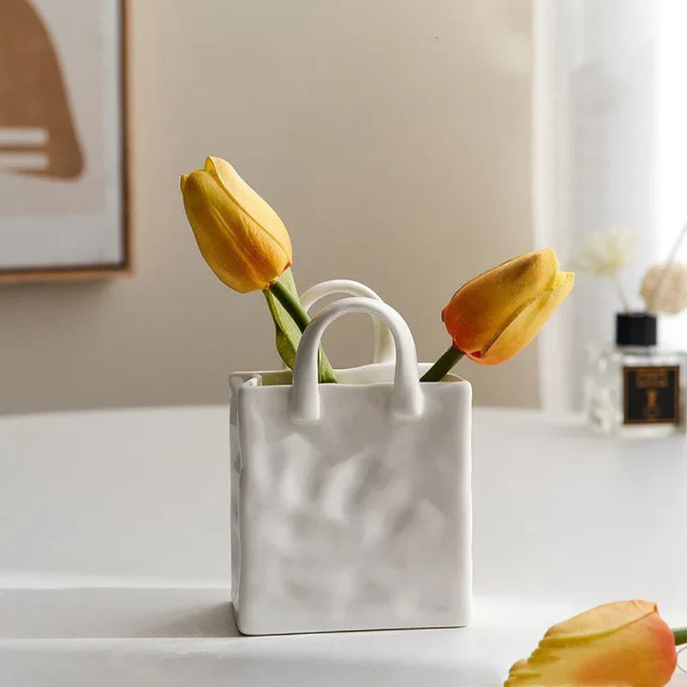 Keramische Vaas - HomeGlow - Tote-Style Design - Elegante Decor