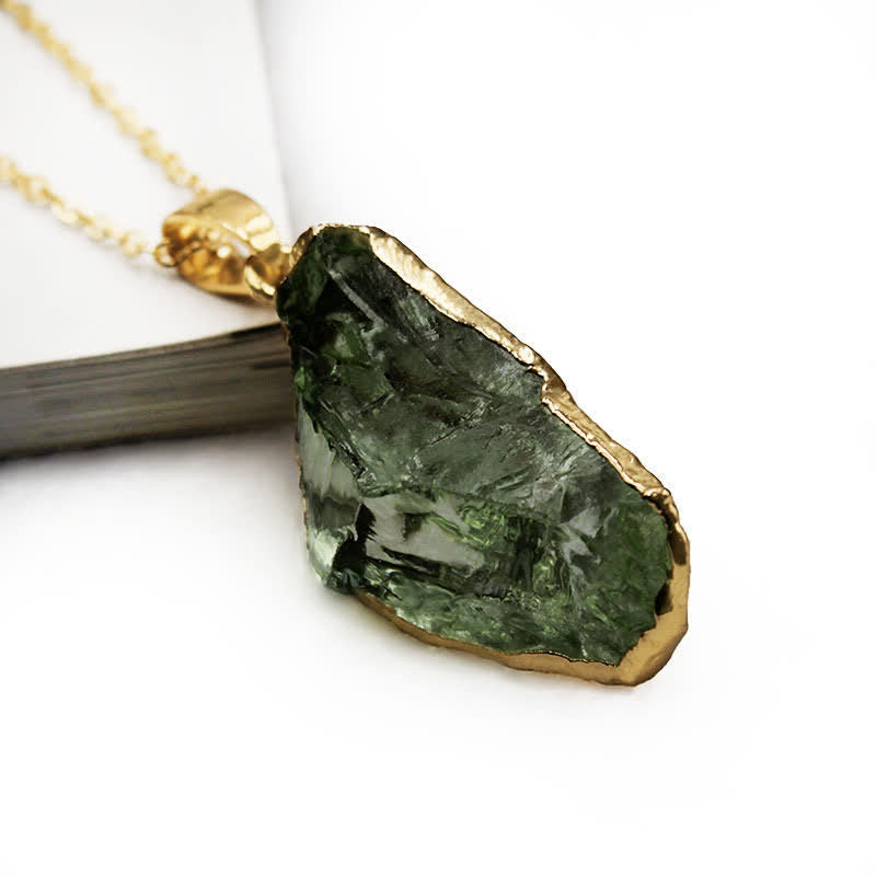 Moldaviet Kristallen Ketting - Verdana - Rauwe Edelsteen Energie - Helende Sieraden