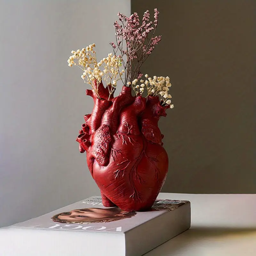 Hartvormige Vaas - BloomCore - Romantische Decoratie - Kleurrijk Keramisch Ontwerp