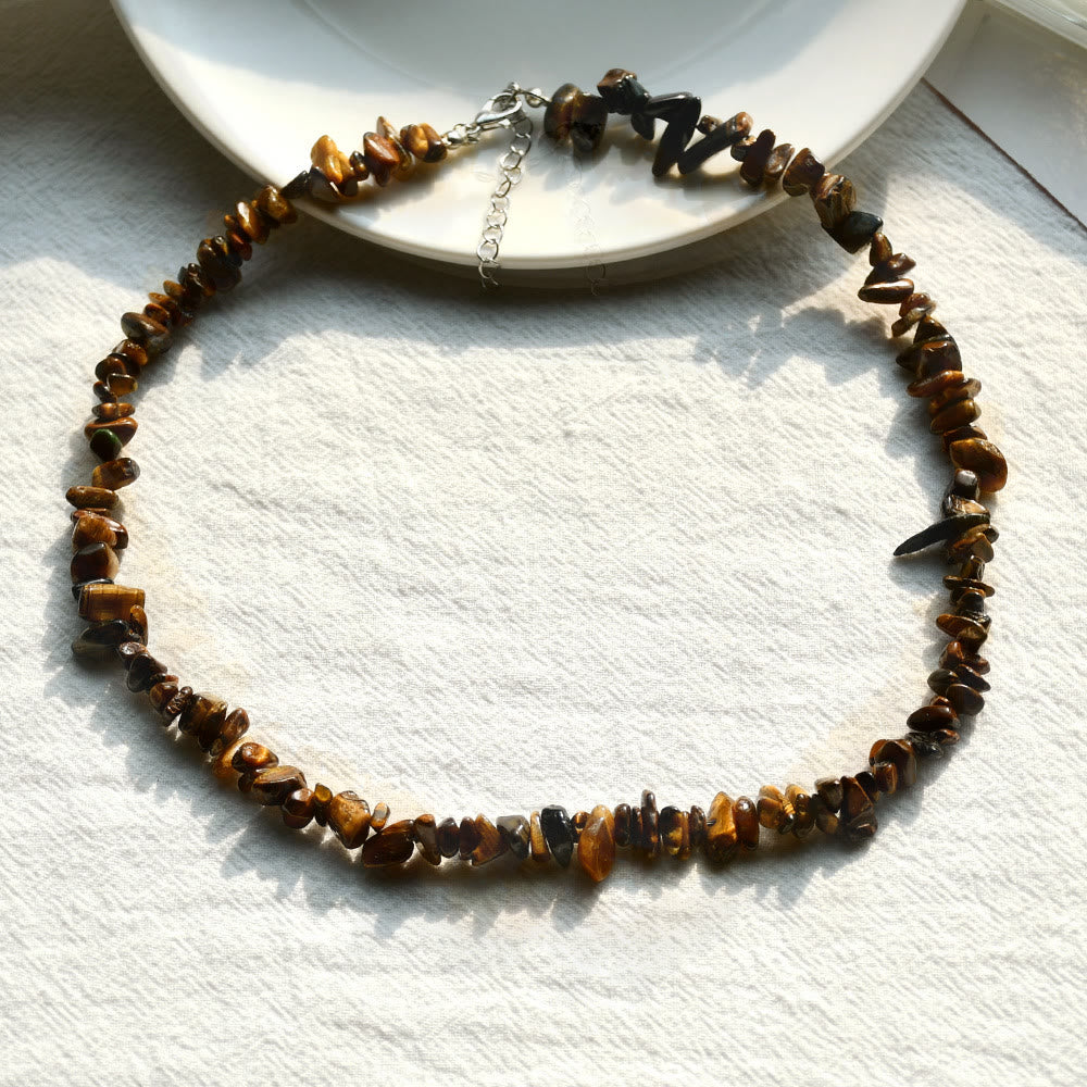 Kristallen Hanger Ketting - Virelle - Gepolijste Edelsteen Bedel - Elegante Dames Sieraden