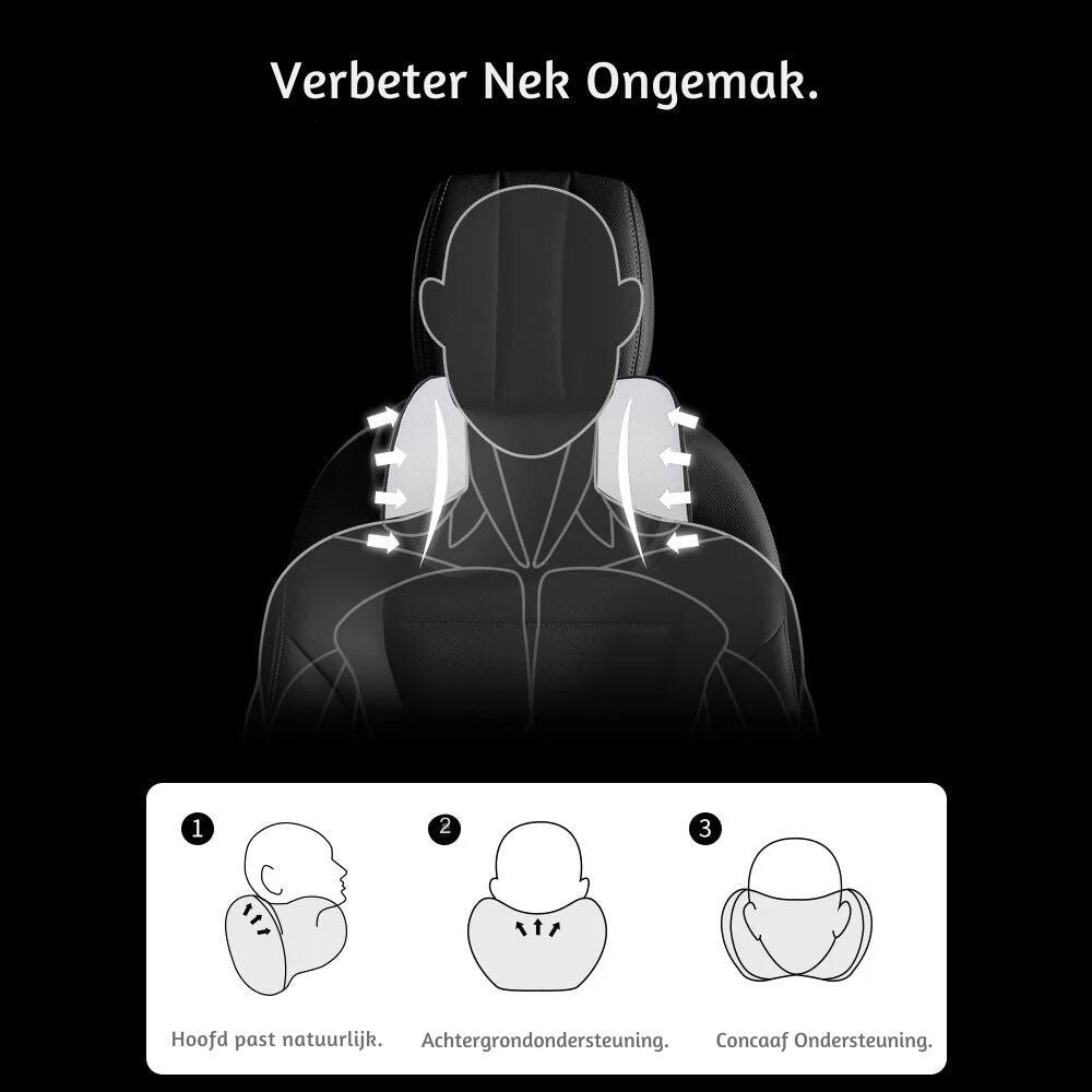 Auto Nek Kussen - RestEase - Geheugen Foam - Ergonomische Ondersteuning