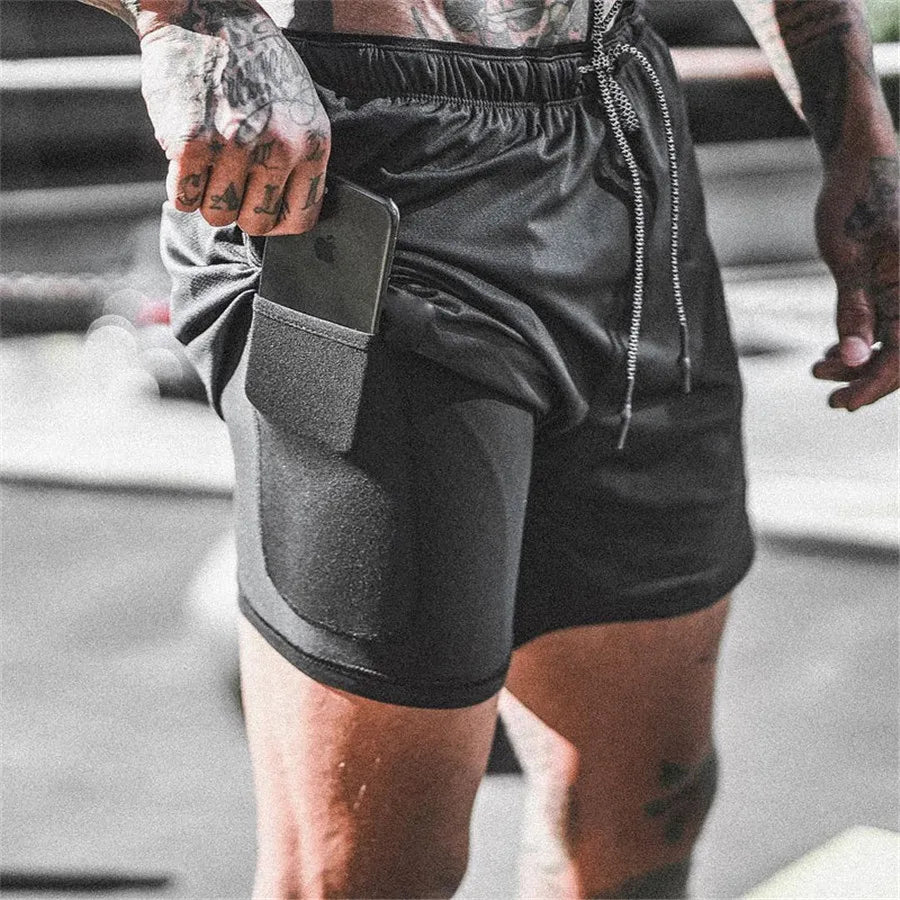Hardloopshorts - SportFlex - Dubbele Laag - Sneldrogend