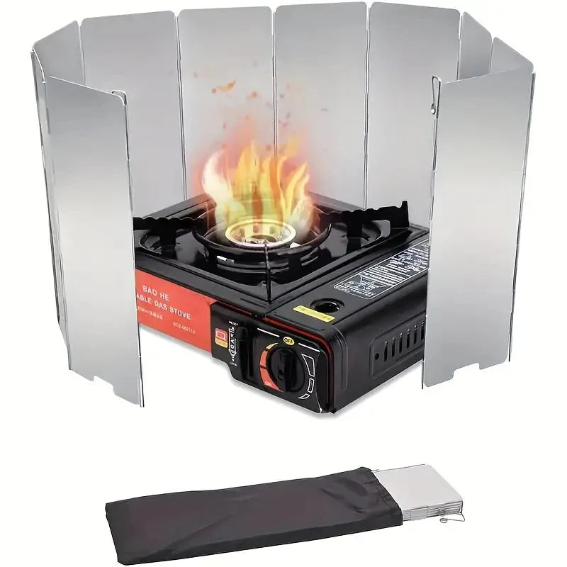 Windscherm Campingkooktoestel - FlameGuard - Opvouwbaar Ontwerp - Windbescherming