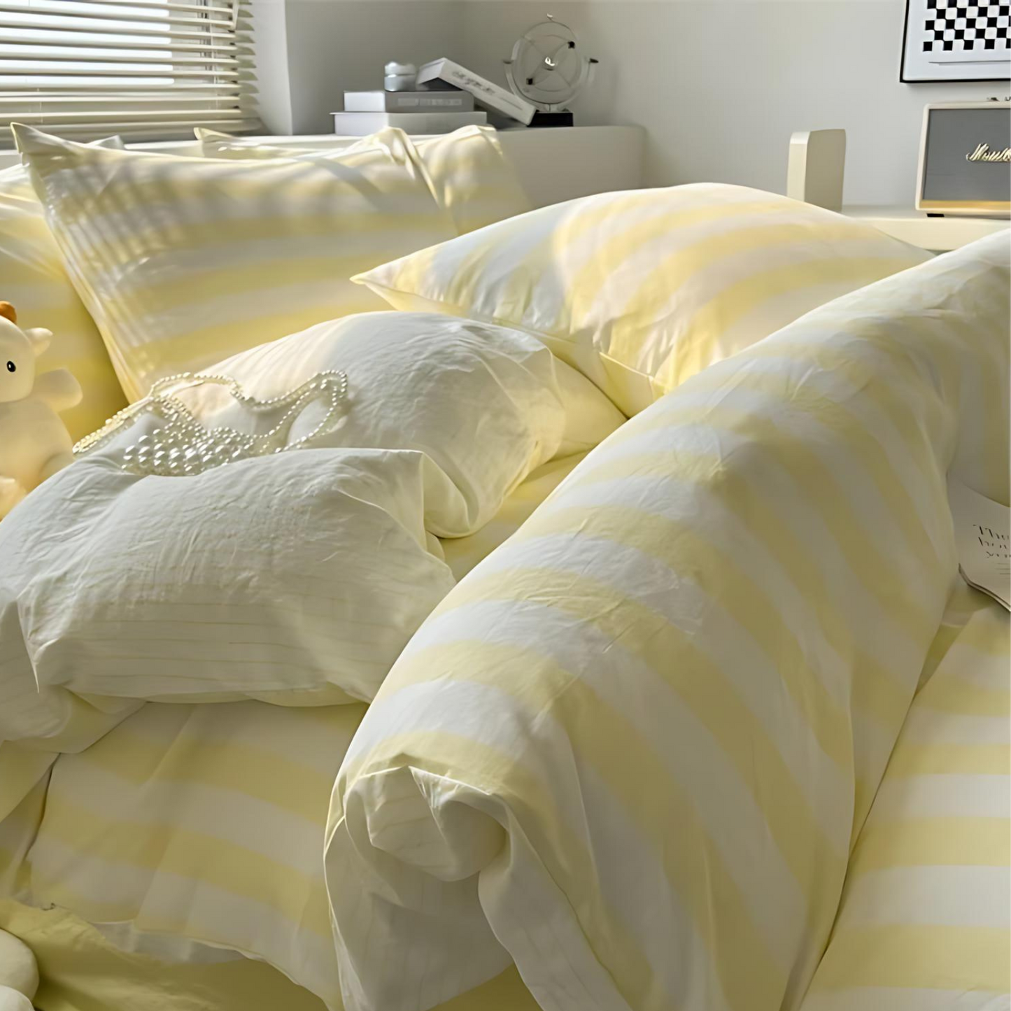 Beddengoed Set - CozyNest - Gestreept Design - Zachte Comfort