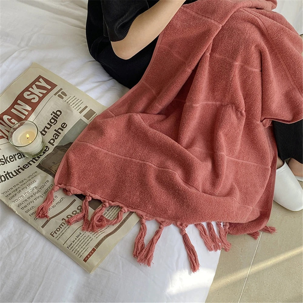 Katoenen Handdoek - PureTowel - Handgeknoopt - Franjes Design