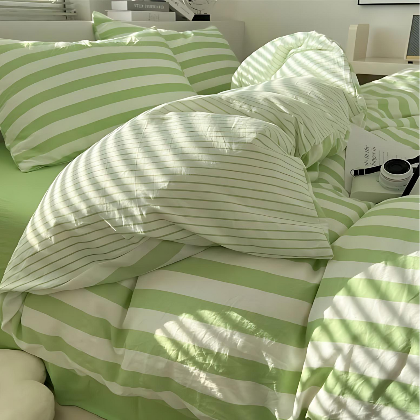 Beddengoed Set - CozyNest - Gestreept Design - Zachte Comfort