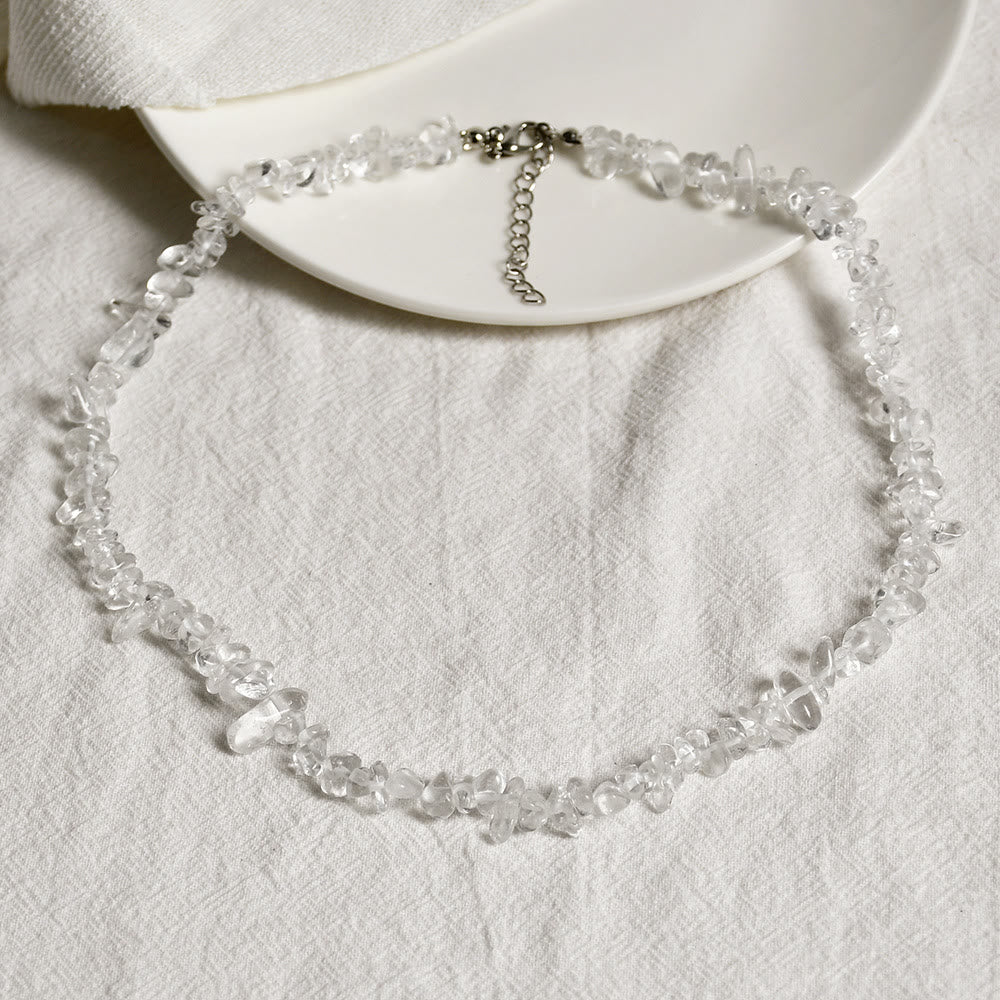 Kristallen Hanger Ketting - Virelle - Gepolijste Edelsteen Bedel - Elegante Dames Sieraden