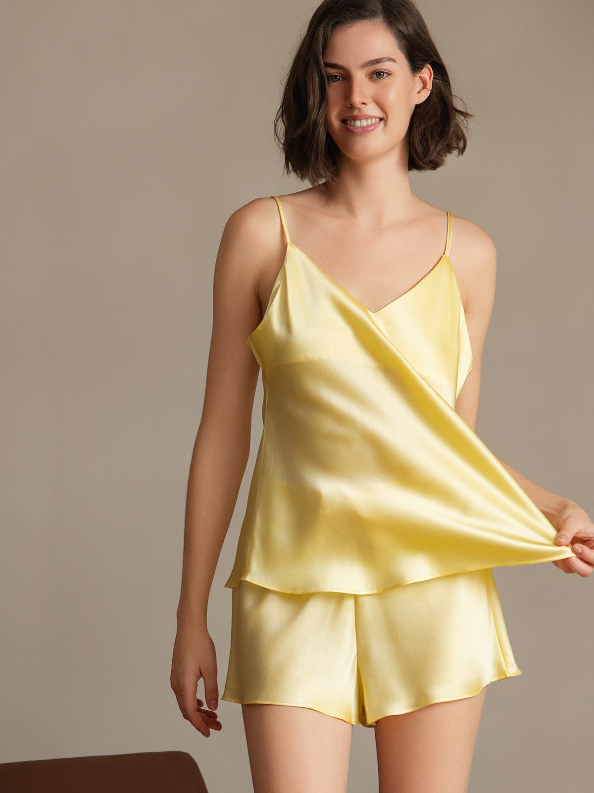 Zijden Pyjama Set - LuxeDream - Elegante Stijl - Comfortabele Nachtkleding
