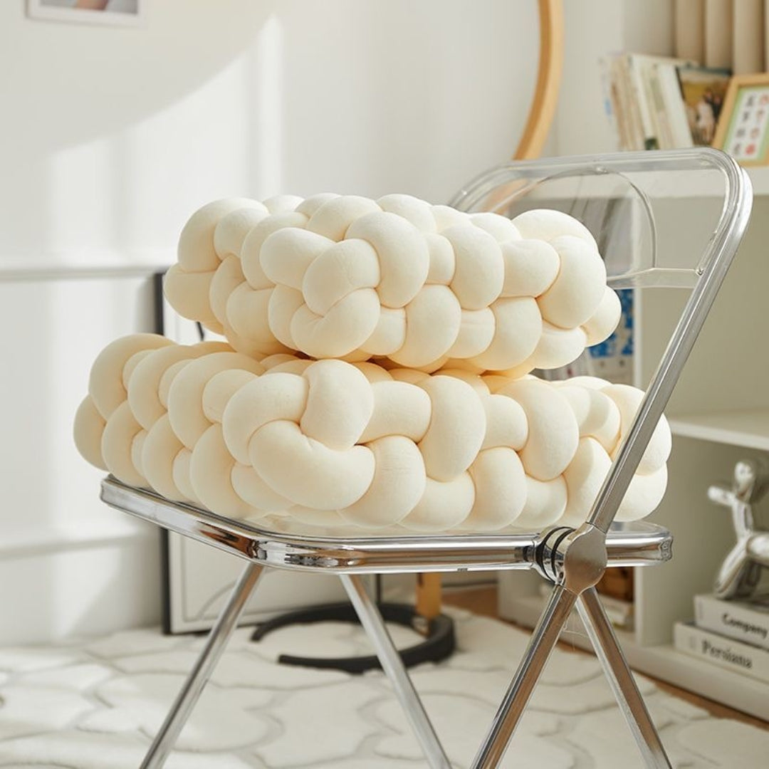 Kussen - CozyKnot - Gevlochten Design - Zacht Pluche