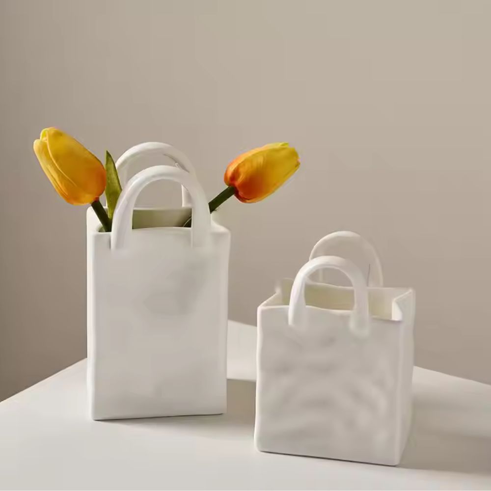 Keramische Vaas - HomeGlow - Tote-Style Design - Elegante Decor