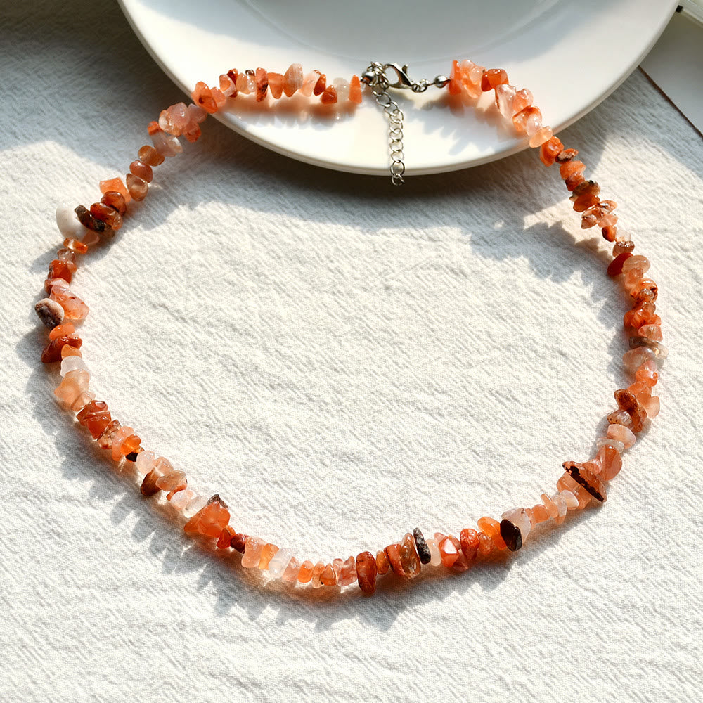 Kristallen Hanger Ketting - Virelle - Gepolijste Edelsteen Bedel - Elegante Dames Sieraden