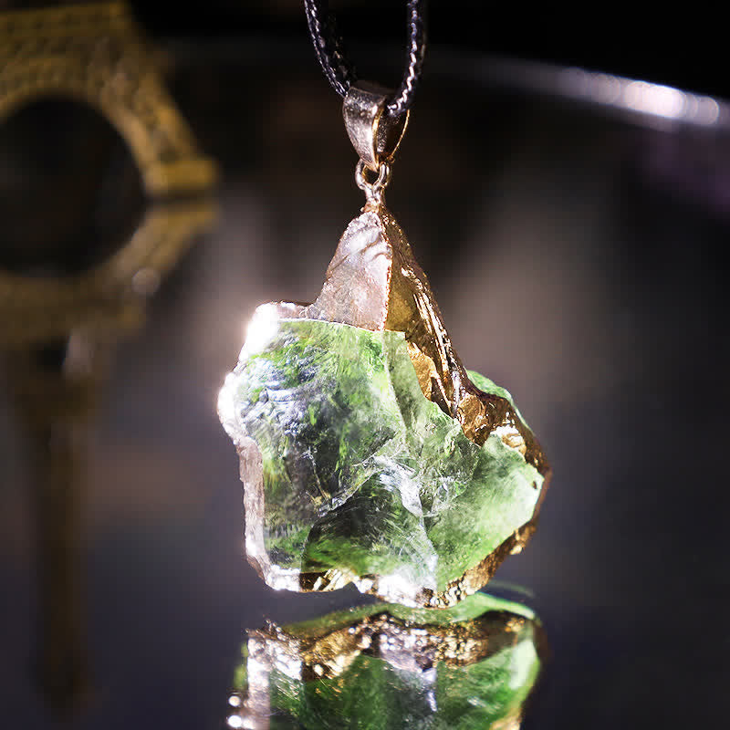 Moldaviet Kristallen Ketting - Verdana - Rauwe Edelsteen Energie - Helende Sieraden