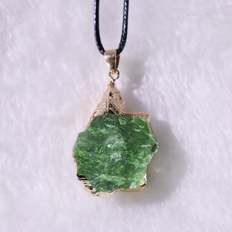 Moldaviet Kristallen Ketting - Verdana - Rauwe Edelsteen Energie - Helende Sieraden