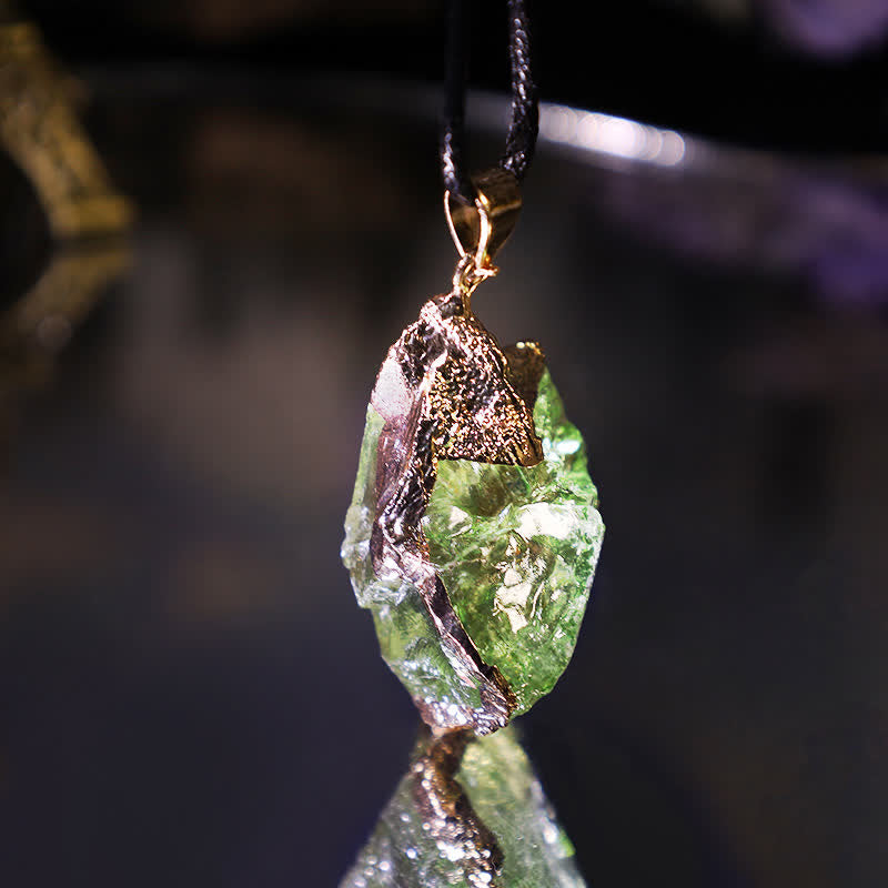 Moldaviet Kristallen Ketting - Verdana - Rauwe Edelsteen Energie - Helende Sieraden