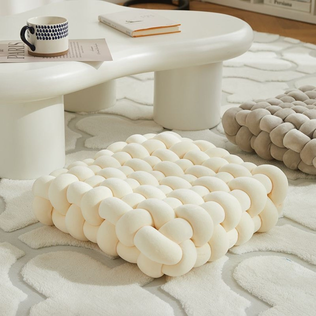 Kussen - CozyKnot - Gevlochten Design - Zacht Pluche