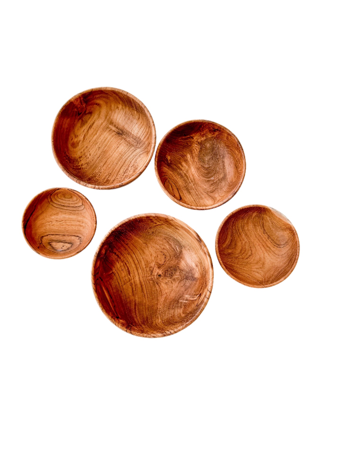Teak Kom Set - WoodCraft - Handgemaakt Ontwerp - Nesting Stijl