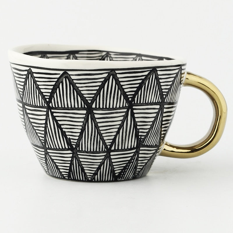 Keramische Mokken - Artistry - Handbeschilderd Design - Geometrische Patronen