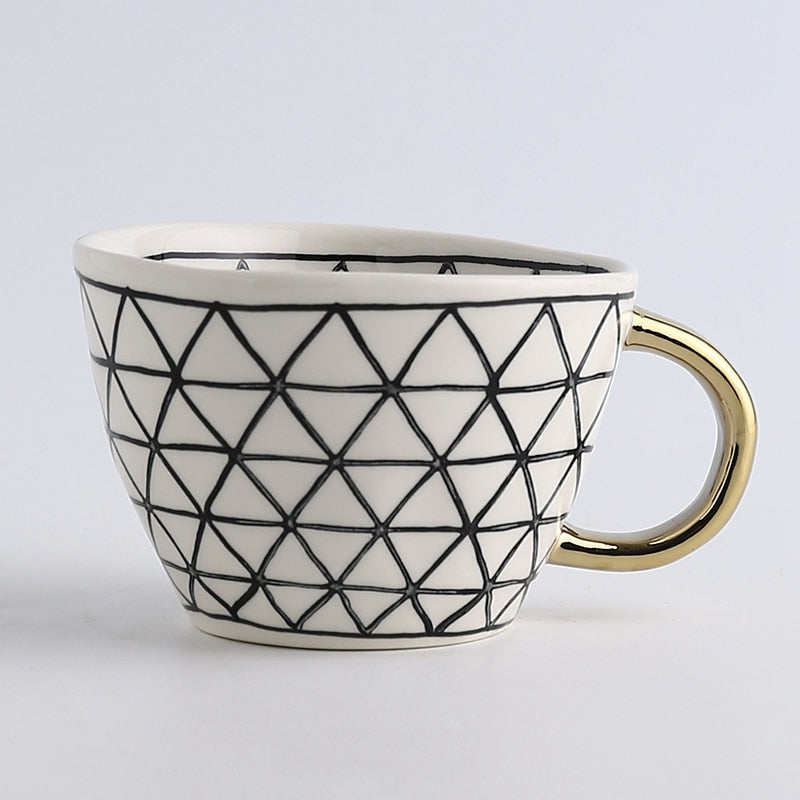 Keramische Mokken - Artistry - Handbeschilderd Design - Geometrische Patronen