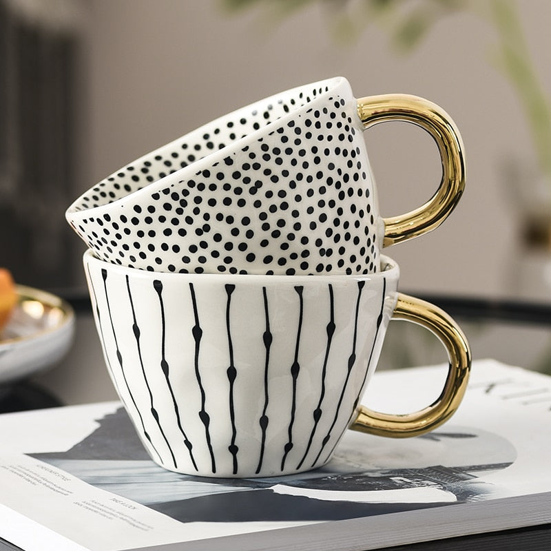 Keramische Mokken - Artistry - Handbeschilderd Design - Geometrische Patronen