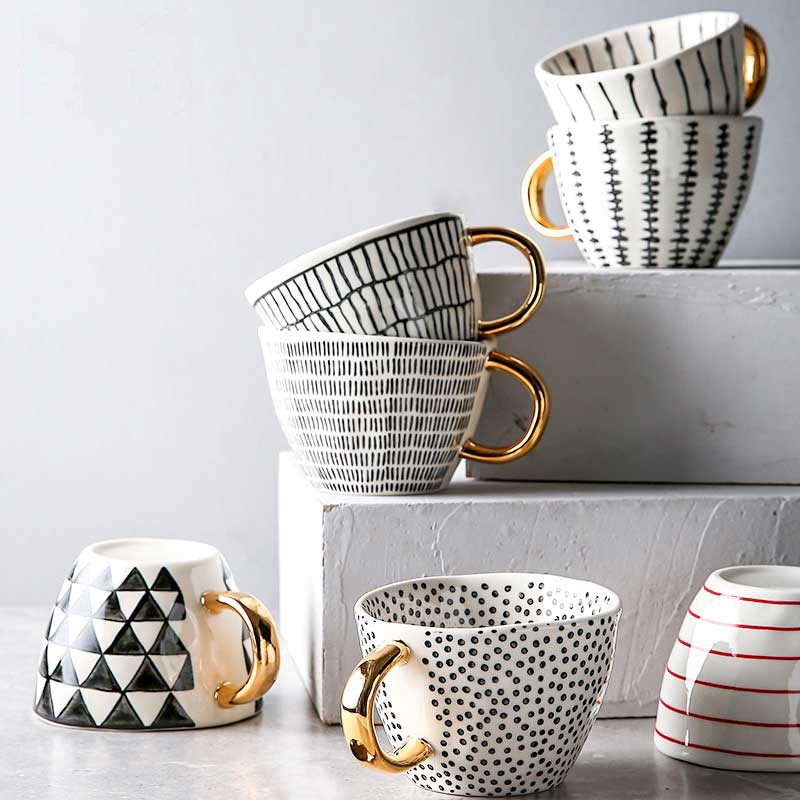 Keramische Mokken - Artistry - Handbeschilderd Design - Geometrische Patronen