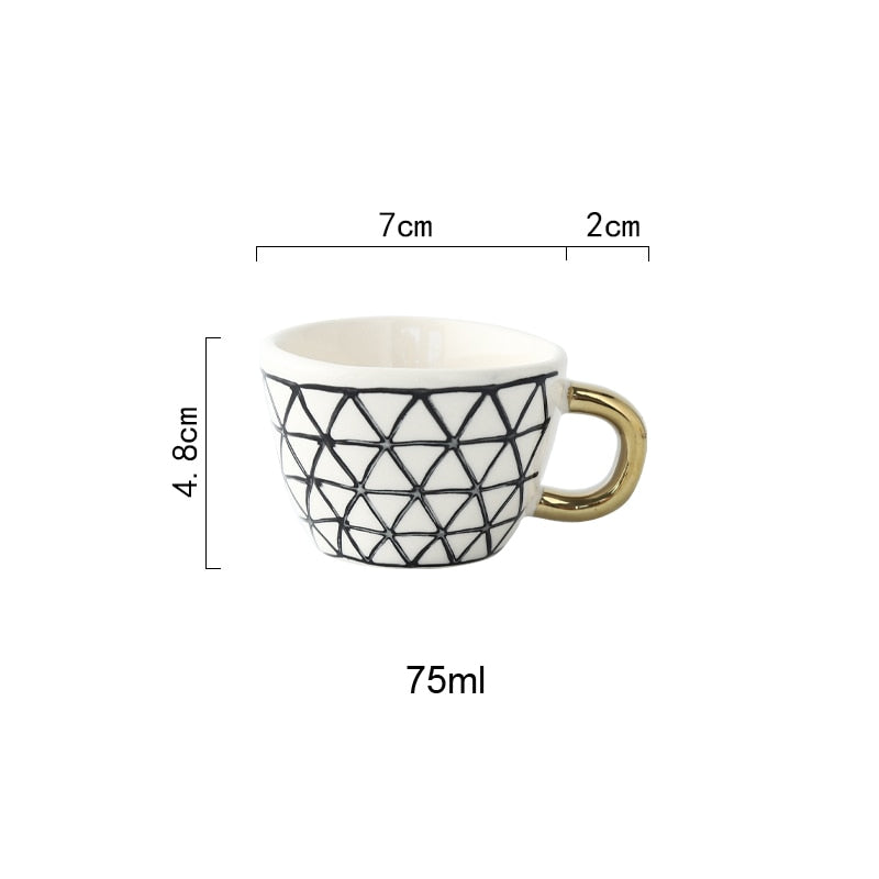 Keramische Mokken - Artistry - Handbeschilderd Design - Geometrische Patronen