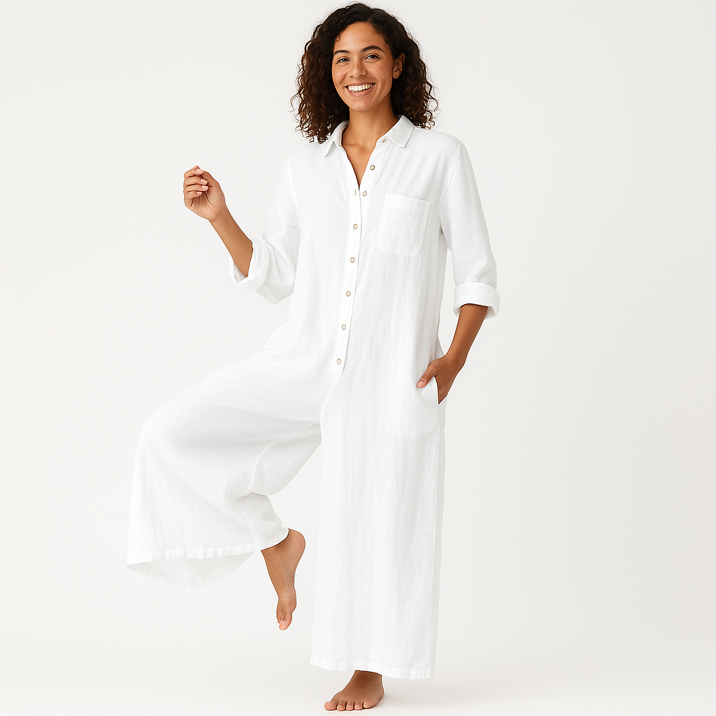 Jumpsuit - EleganceFit - V-Hals Design - Verstelbare Taille