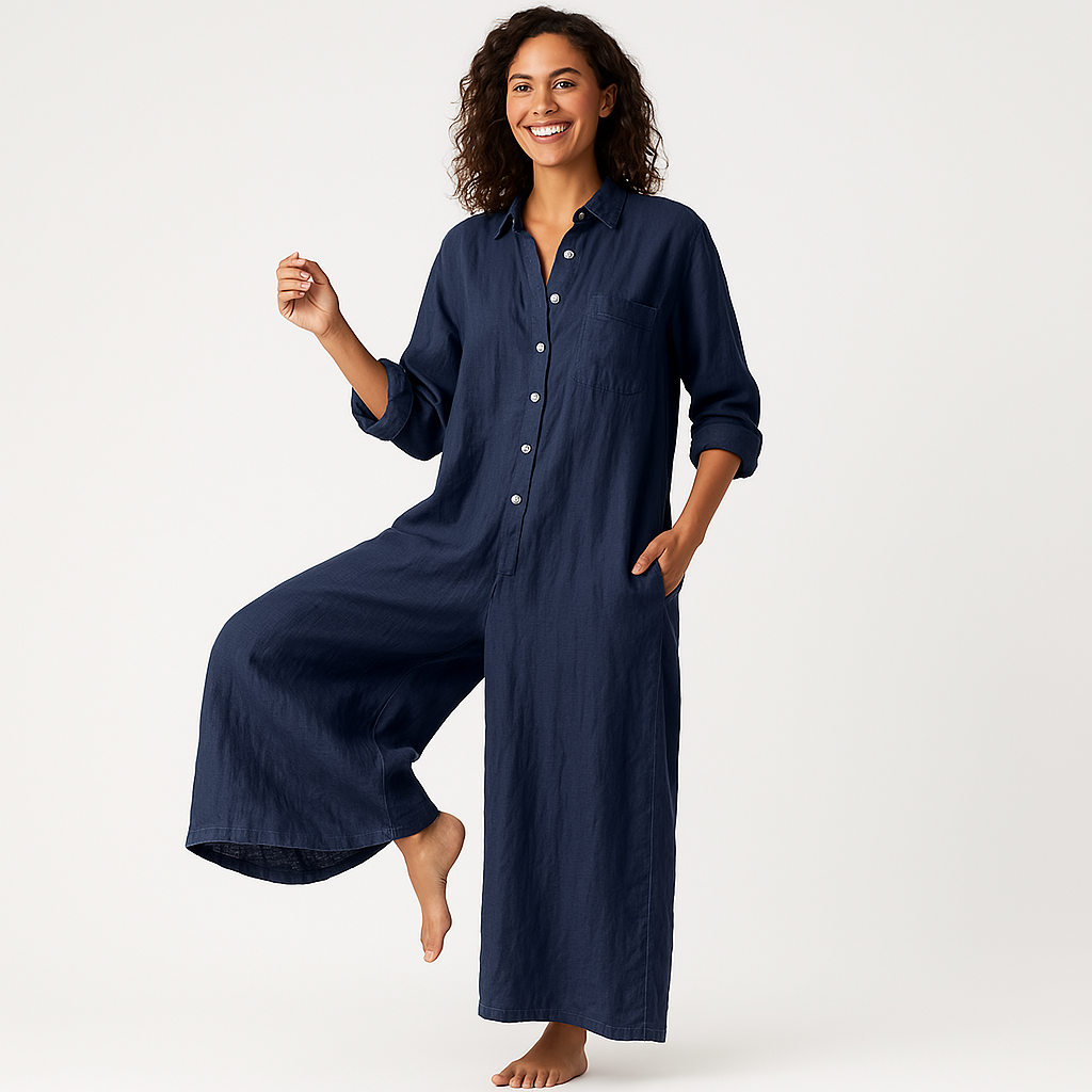 Jumpsuit - EleganceFit - V-Hals Design - Verstelbare Taille
