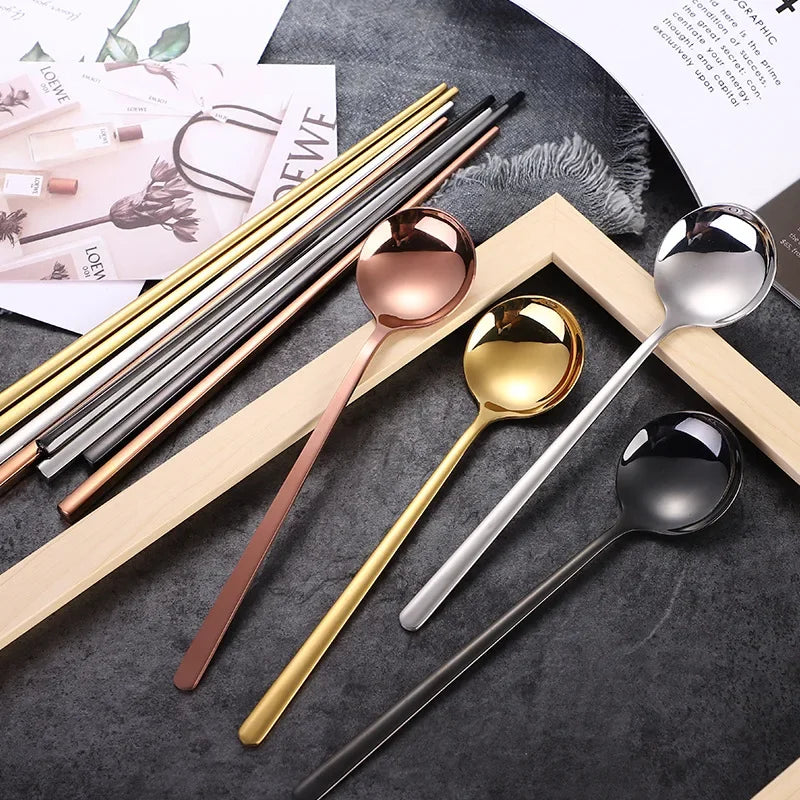 Koreaans Bestekset - DineElite - Herbruikbaar Ontwerp - Premium Roestvrij Staal