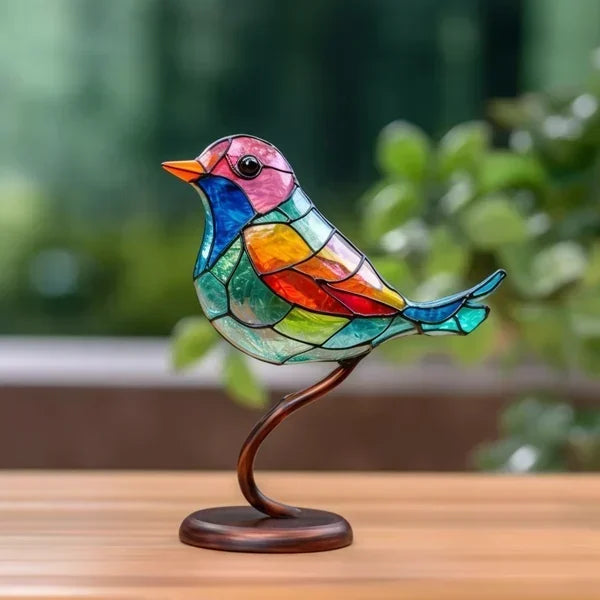 Vogel Beeld - LuxeBird - Elegante Design - Kleurrijk Acryl