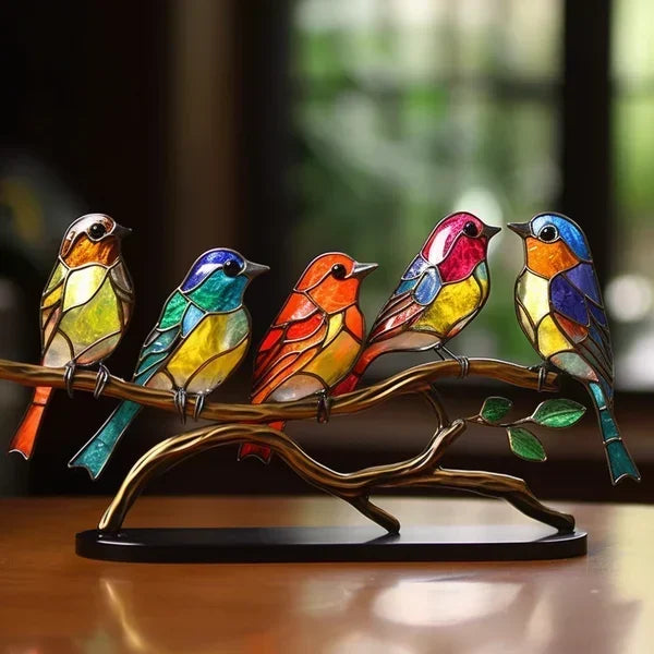 Vogel Beeld - LuxeBird - Elegante Design - Kleurrijk Acryl