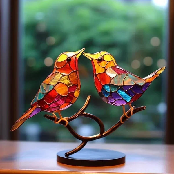Vogel Beeld - LuxeBird - Elegante Design - Kleurrijk Acryl