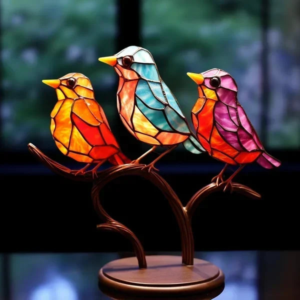 Vogel Beeld - LuxeBird - Elegante Design - Kleurrijk Acryl