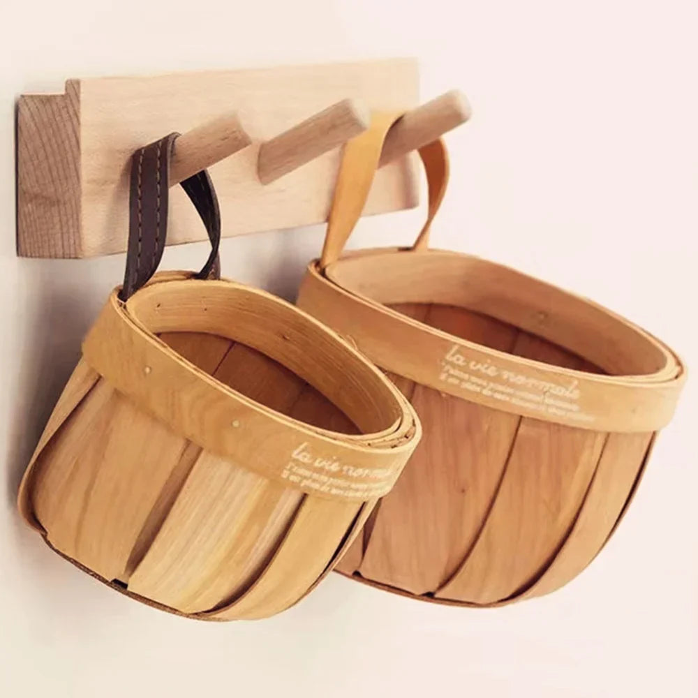 Marktmand - EcoBask - Handgemaakt Hout - Rustieke Charme