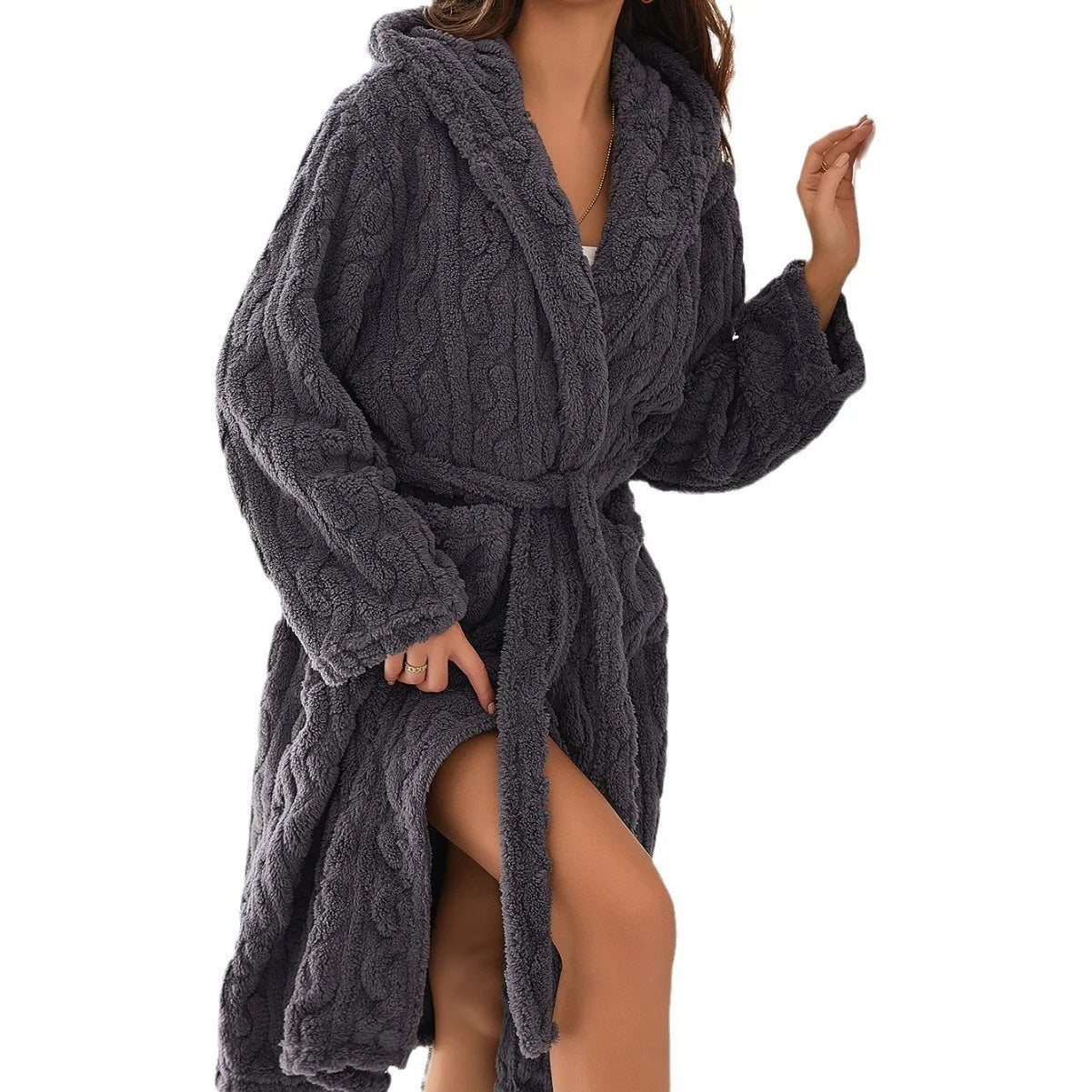 Badjas met Capuchon - CozyWrap - Coral Fleece - Zachte Comfort