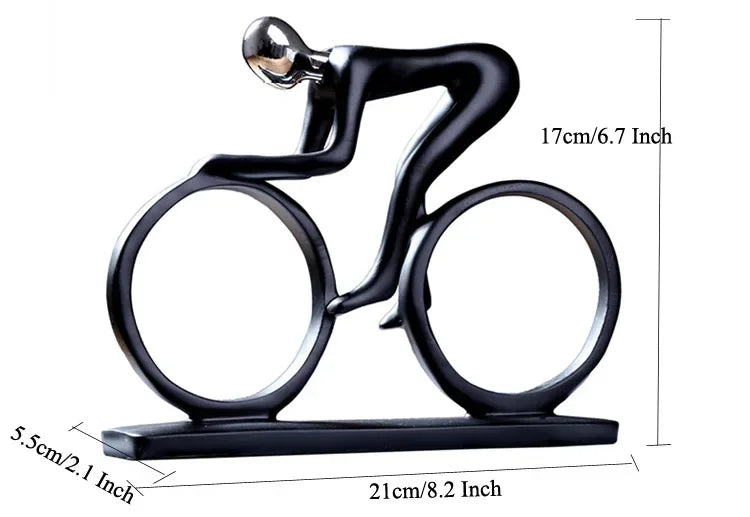 Fietsersbeeld - ArtCycle - Abstract Design - Resin Beeld