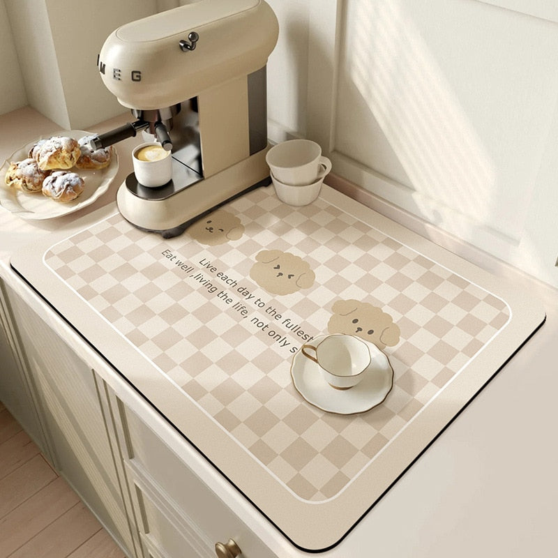 Afvoer Mat - QuickDry - Absorberend Design - Keukenblad