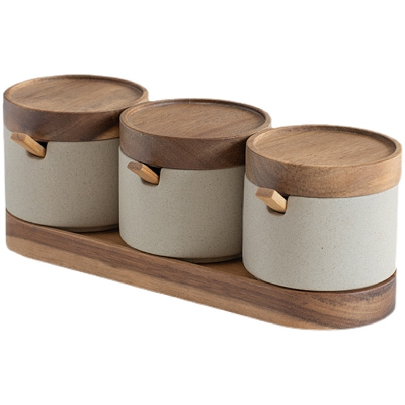 Specerijenpot Set - PureEssence - Rustieke Design - Keukenopslag