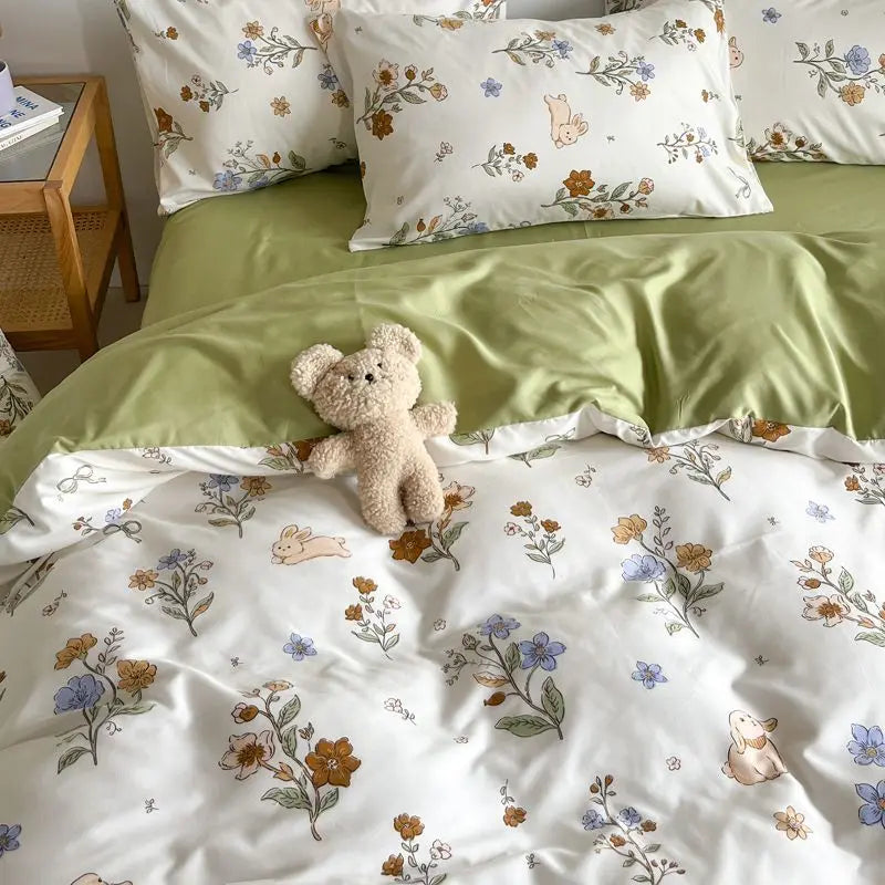 Beddengoed Set - DreamLuxe - Bloemige Elegantie - Ultiem Zacht Comfort