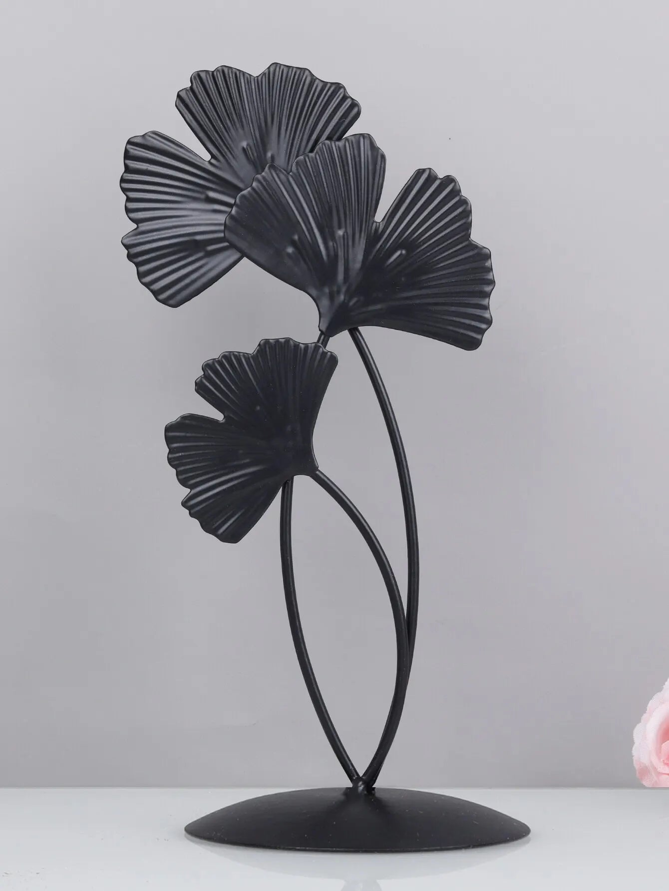 Metaal Muurdecoratie - Ginkora - Gouden Blad Sculptuur - Moderne Woonkamer Kunst