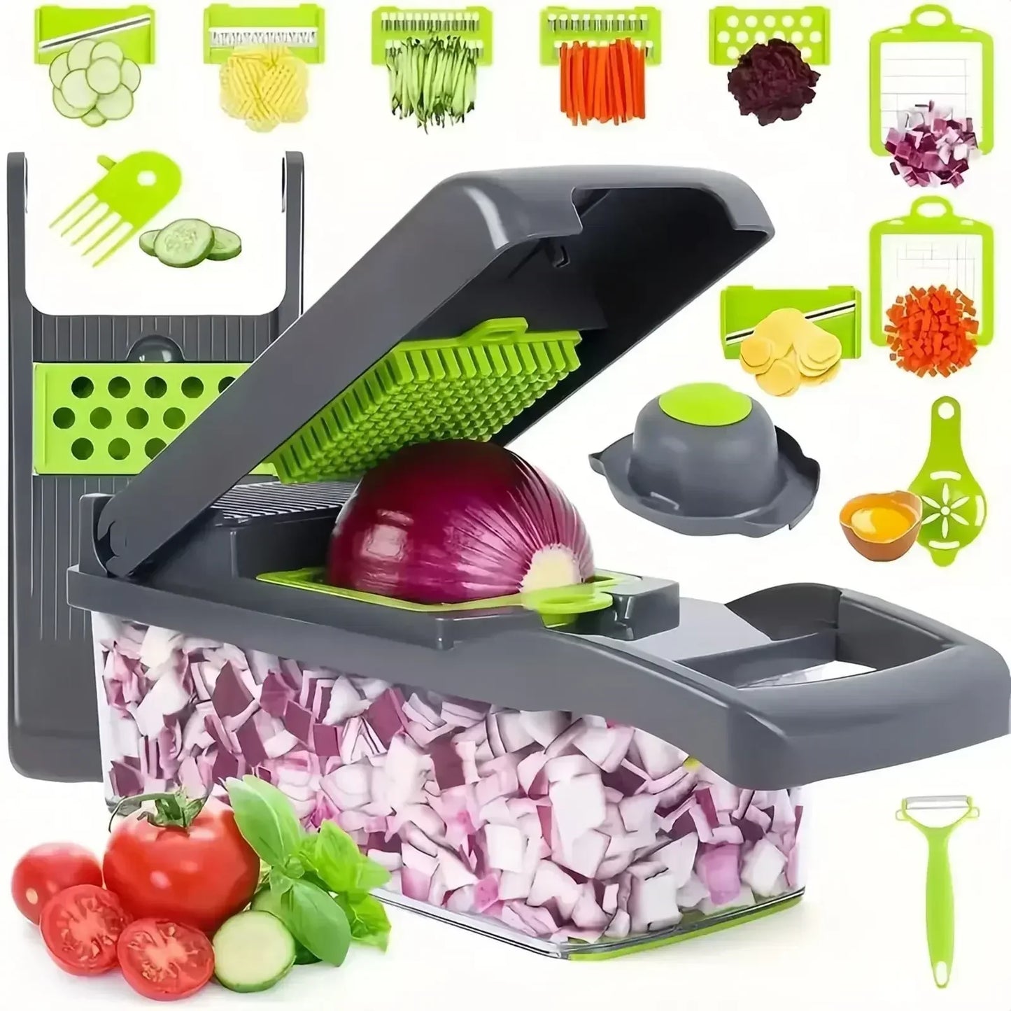 Groentesnijder - ChopMaster - 14-in-1 Multifunctioneel - Snel & Eenvoudig Snijden