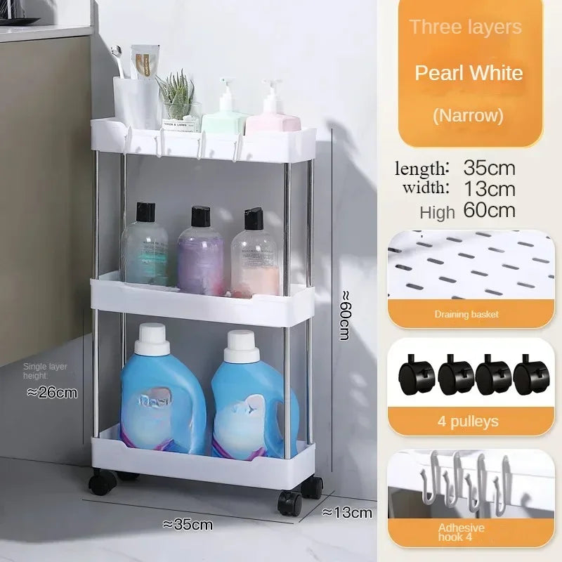 Opbergwagen - FlexiShelf - Meerlagig Ontwerp - Ruimtebesparende Oplossing
