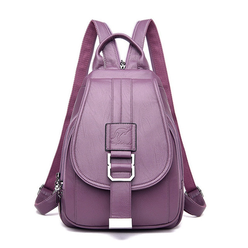 Anti-diefstal Rucksack - SecurePack - Leren Design - Dames Mode
