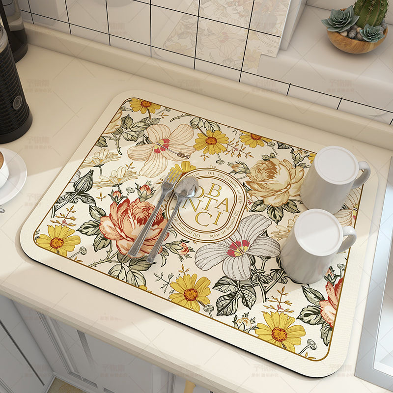 Afvoer Mat - QuickDry - Absorberend Design - Keukenblad