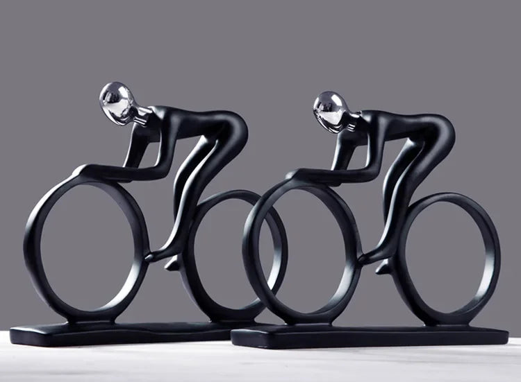 Fietsersbeeld - ArtCycle - Abstract Design - Resin Beeld