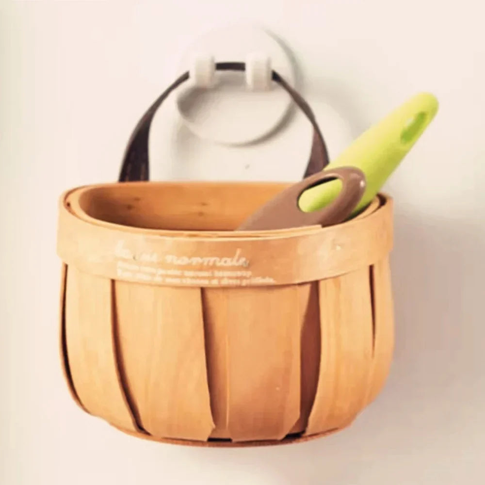 Marktmand - EcoBask - Handgemaakt Hout - Rustieke Charme