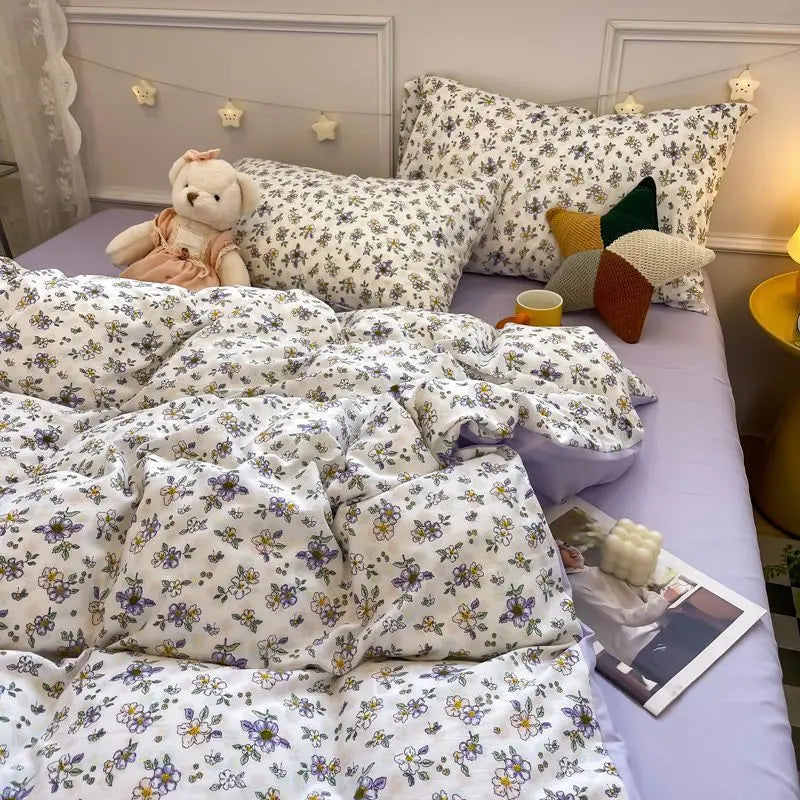 Beddengoed Set - DreamLuxe - Bloemige Elegantie - Ultiem Zacht Comfort